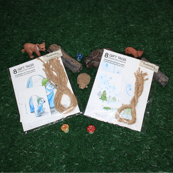 Étiquettes cadeaux ensemencées (8) (2.40 $ remis à la cause choisie)