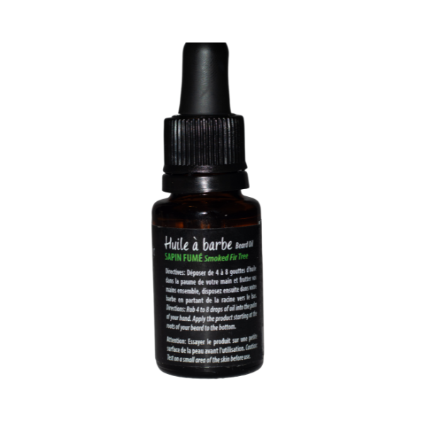Huile à barbe le Barbu des bois - sapin fumé - 15 ml (3.30 $ remis à la cause choisie)