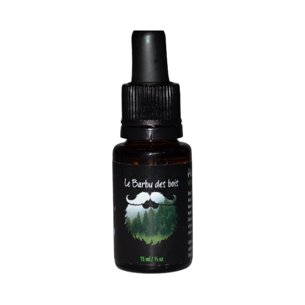 Huile à barbe le Barbu des bois - sapin fumé - 15 ml (3.30 $ remis à la cause choisie)