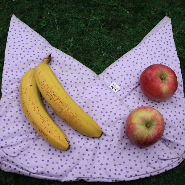 Sac à fruits fait de tissus recyclé (1.50 $ remis à la cause choisie)