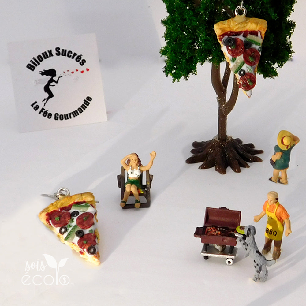 Boucles d'oreilles PIZZA (4.80 $ remis à la cause choisie)