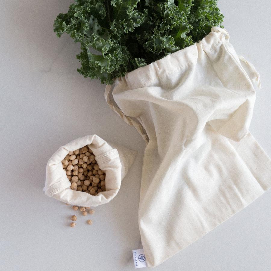 Sacs à vrac en coton naturel (3.00 $ remis à la cause choisie)
